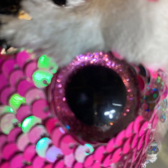 Ty Flippables Malibu Cat Plush 6" Limited Edition Sequin Pink/Black/White - Picture 14 of 16